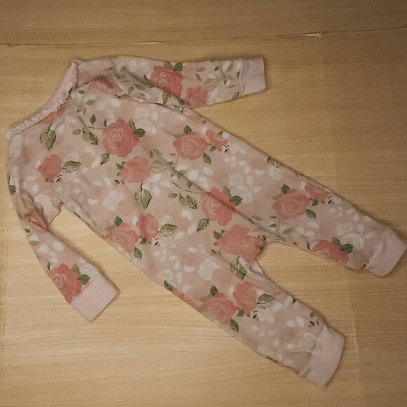 Modern Moments Infant Girl's Pink Floral One Piece Outfit 12 Months - Picture 2 of 5